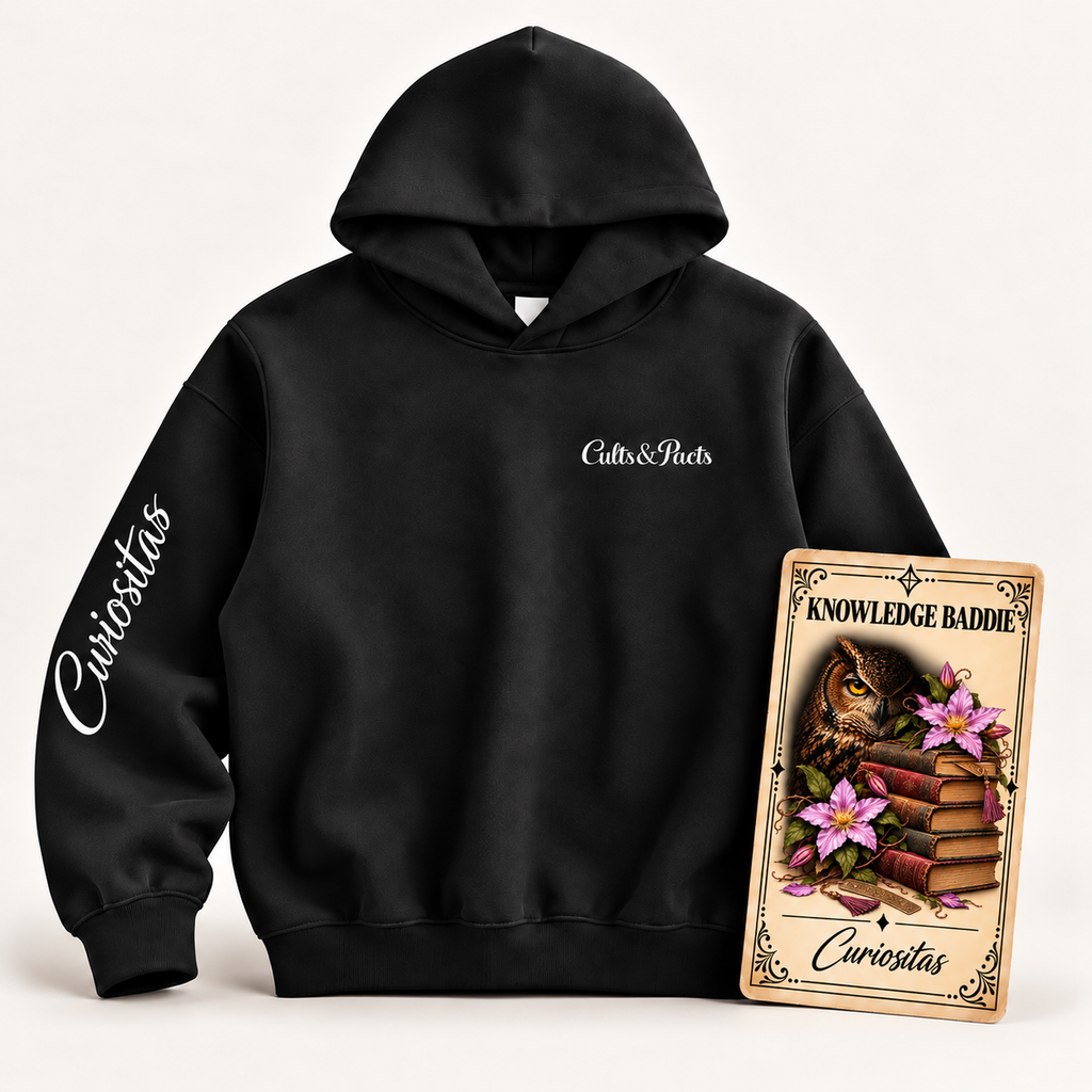 Premium Boxy Fleece Hoodie | Knowledge Baddie -  Curiositas