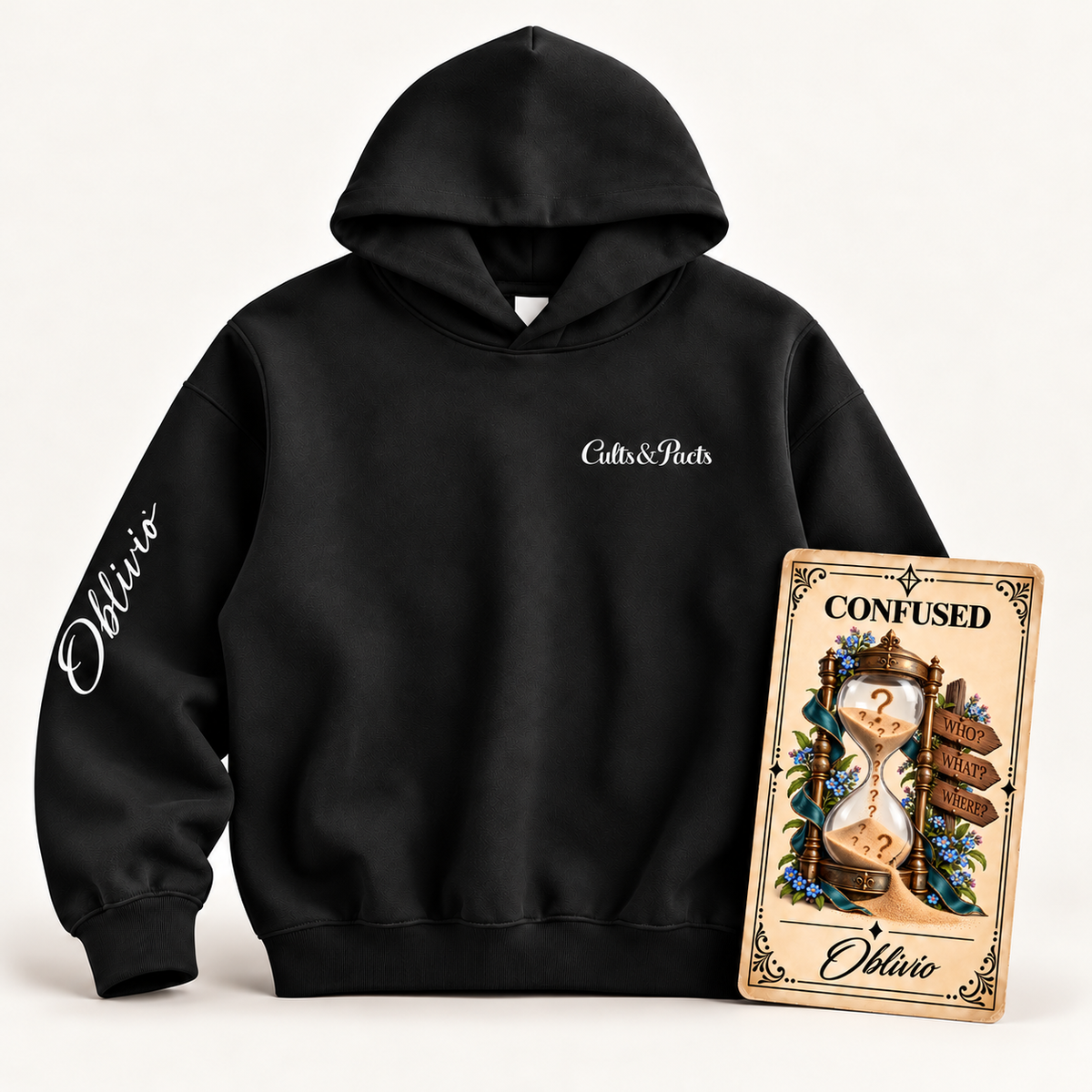 Premium Heavyweight Boxy Hoodie | Confused - Oblivio